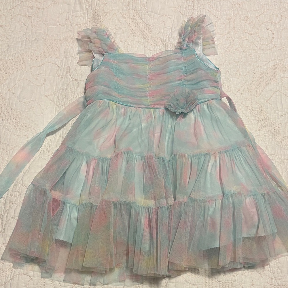 Kids Pastel Ruffled Dress